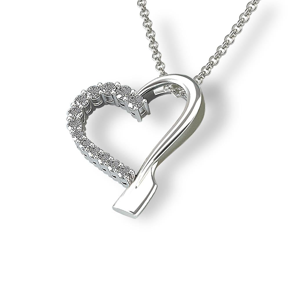 Rowing Heart Diamond Pendant