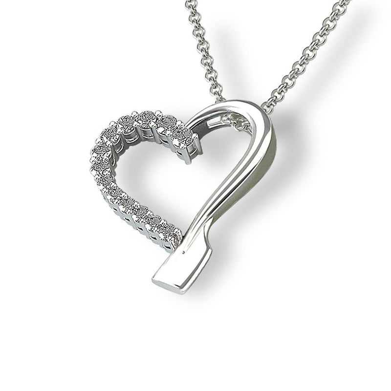 Rowing Heart Diamond Pendant