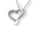 14k Gold Rowing Heart Diamond Pendant