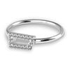 White Gold Diamond Oar Ring