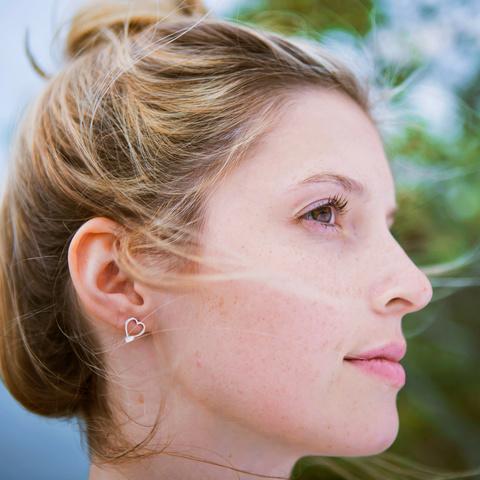 Chick Rowing Heart Earrings